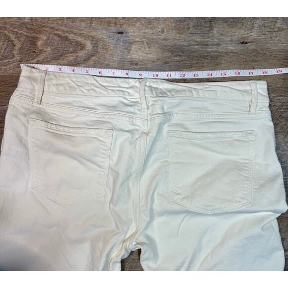 Frame Le Crop Mini Boot Jeans Ivory Women's Size 32 - Picture 7 of 8